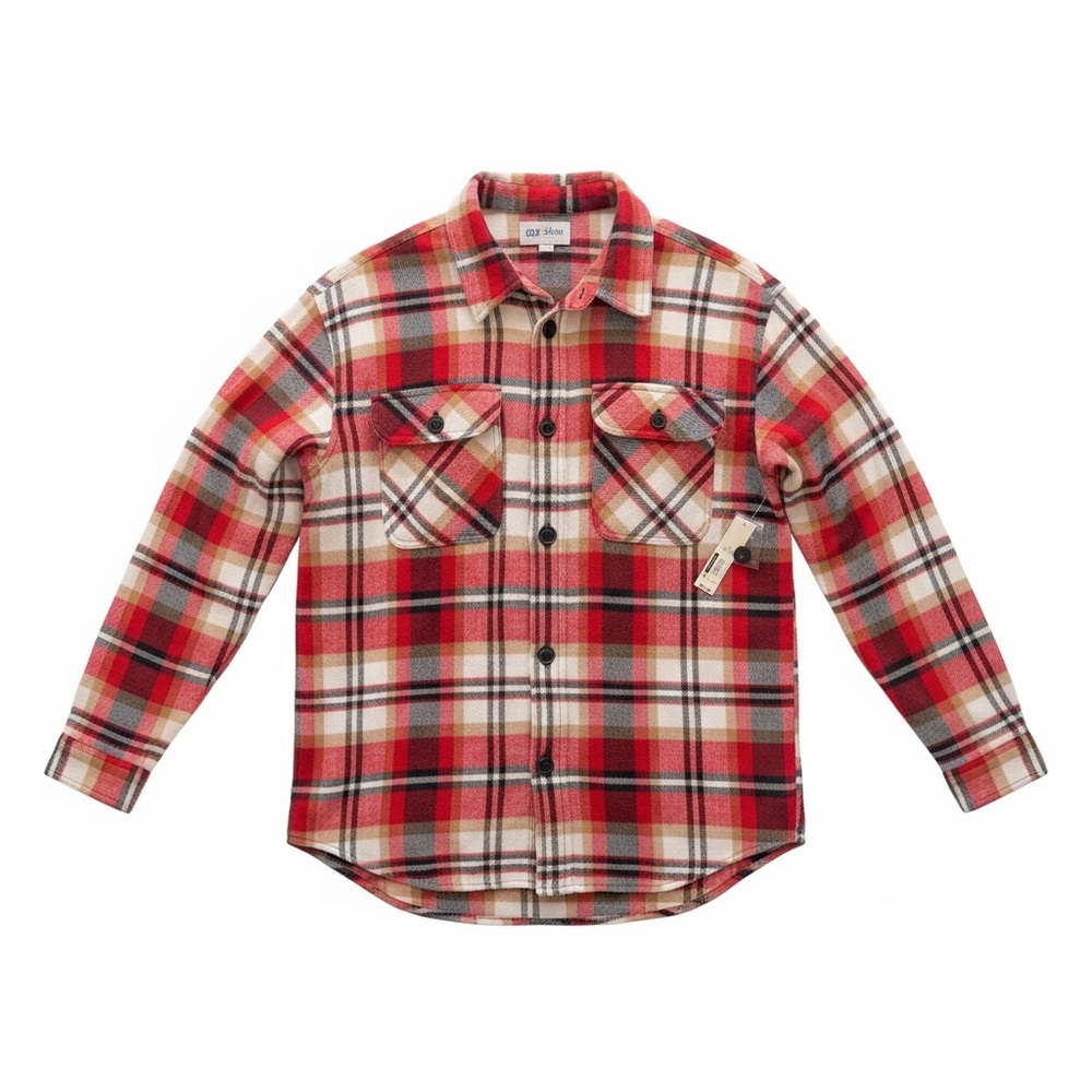No Boundaries Multicolor Plaid Button Down Shirt